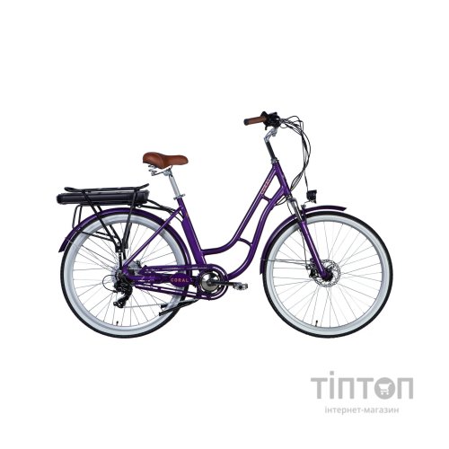 Електровелосипед Dorozhnik 28" eCORAL DD FR рама-19" 48B 13А*г 500Вт 2026 фіолетово-синій (ELB-D-28-116)