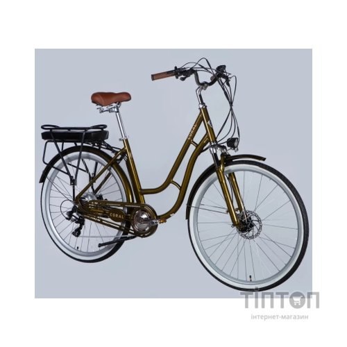 Електровелосипед Dorozhnik 28" eCORAL DD FR рама-19" 48B 17.5А*г 500Вт 2026 бронзовий (ELB-D-28-119)