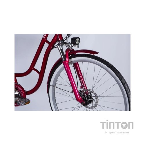 Електровелосипед Dorozhnik 28" eCORAL DD FR рама-19" 48B 17.5А*г 500Вт 2026 рубіновий (ELB-D-28-121)