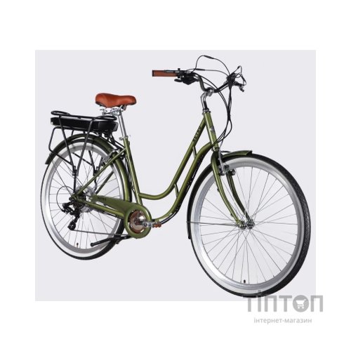 Електровелосипед Dorozhnik 28" eRETRO Vbr FR рама-19" 36B 13А*г 500Вт 2026 темно-зелений (ELB-D-28-110)