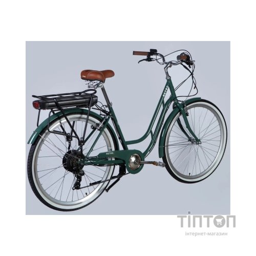 Електровелосипед Dorozhnik 28" eRETRO Vbr FR рама-19" 36B 13А*г 500Вт 2026 зелено-сірий (ELB-D-28-111)