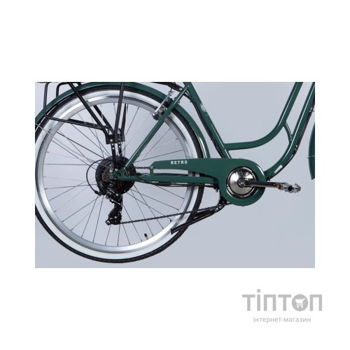 Електровелосипед Dorozhnik 28" eRETRO Vbr FR рама-19" 36B 13А*г 500Вт 2026 зелено-сірий (ELB-D-28-111)