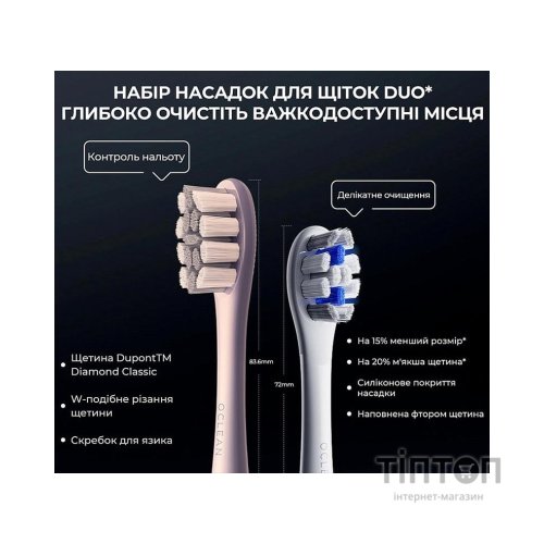 Електрична зубна щітка Oclean X Plus Pro Digital Blue (6970810556186)