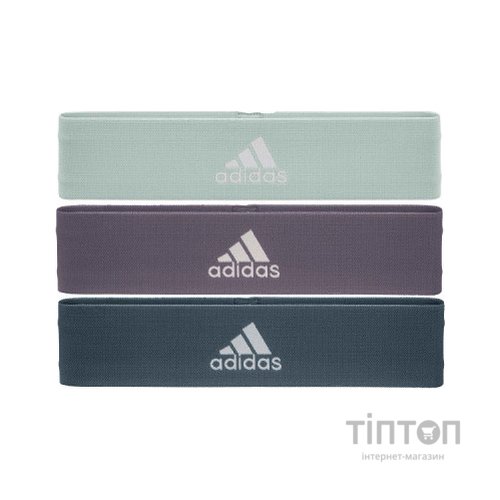 Еспандер Adidas Resistance Band Set (L, M, H) ADTB-10711 Набір Зелений, Фіолетовий, Темно-синій (885652018753)