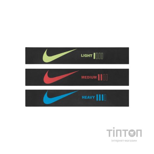 Еспандер Nike Resistance Bands Mini 3 PK NS чорний 3 шт N.100.6723.013.NS (887791406569)