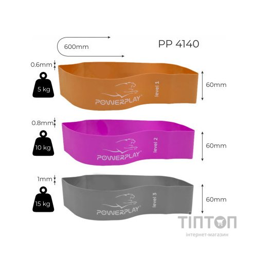 Еспандер PowerPlay 4140 Level 1 Помаранчева (PP_4140_Orange)