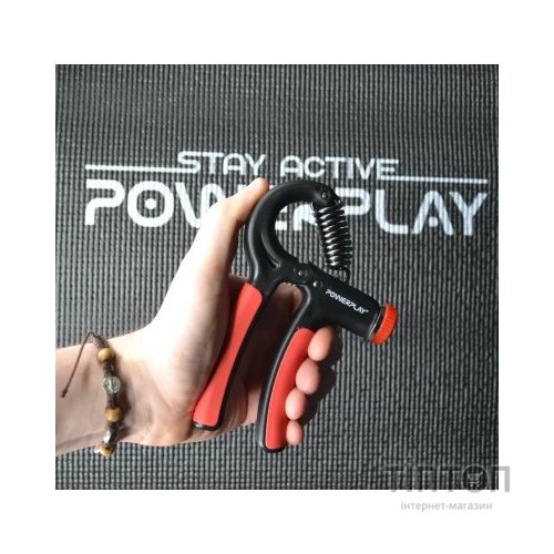 Еспандер PowerPlay кистьовий 10-40 кг Strength Grip Чорно-червоний (PP_4323_Bl/Red)