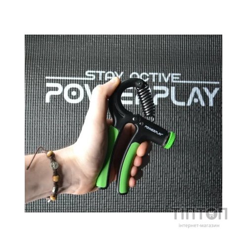 Еспандер PowerPlay кистьовий 10-40 кг Strength Grip Чорно-зелений (PP_4323_Bl/Green)