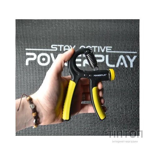 Еспандер PowerPlay кистьовий 10-40 кг Strength Grip Чорно-жовтий (PP_4323_Bl/Yellow)