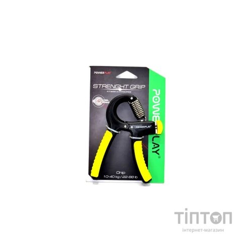 Еспандер PowerPlay кистьовий 10-40 кг Strength Grip Чорно-жовтий (PP_4323_Bl/Yellow)
