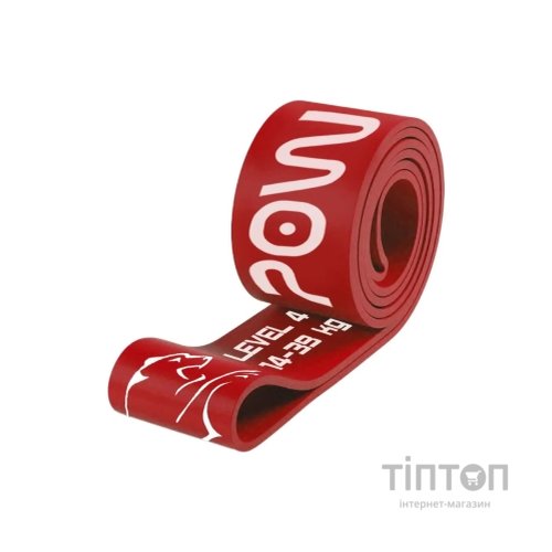 Еспандер PowerPlay -петля для фітнесу і кроссфіту Червона (PP_4115_Red_(14-39 kg))
