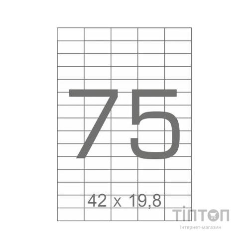 Етикетка самоклеюча Tama 42х19,8 (75 на листі) с/кл (100листів) (17797)