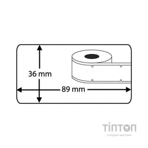 Етикетка самоклеюча UKRMARK термо 36x89/0,26тис, D-99012, сум. з DYMO 99012 LW S0722400 (900363)