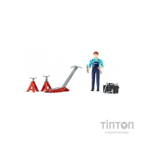 Фігурка Bruder фігурка автомеханіка з інструментами (62100)