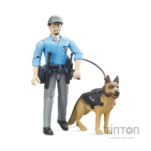 Фігурка Bruder Фігурка поліцейського з собакою (62150)