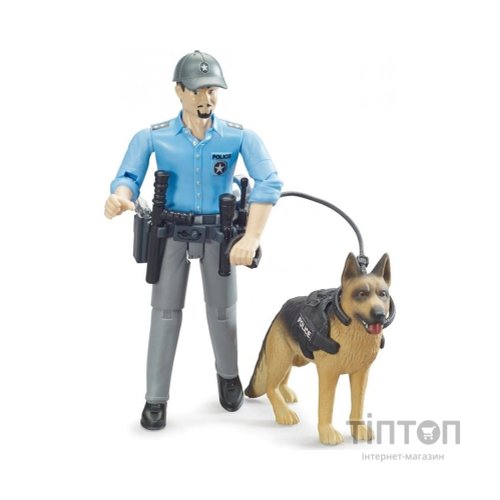 Фігурка Bruder Фігурка поліцейського з собакою (62150)