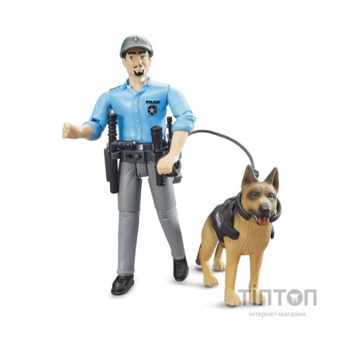 Фігурка Bruder Фігурка поліцейського з собакою (62150)