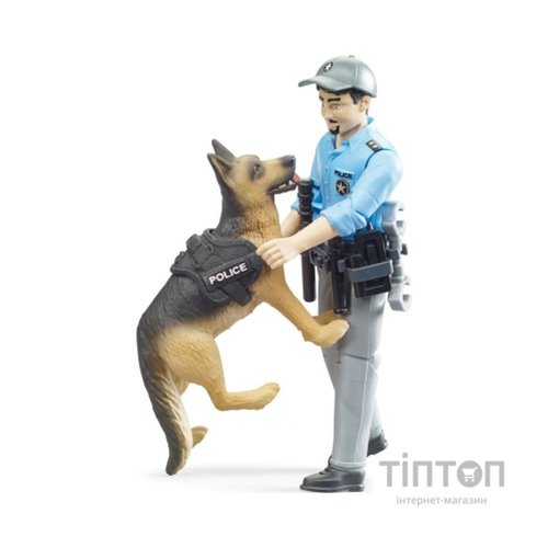 Фігурка Bruder Фігурка поліцейського з собакою (62150)