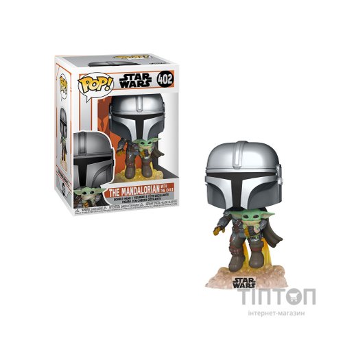Фігурка для геймерів Funko Pop Мандалорець, що летить з малюком (50959)