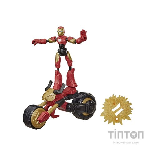 Фігурка для геймерів Hasbro Avengers Bend and flex 2 в 1 Залізна людина на мотоциклі (F0244)