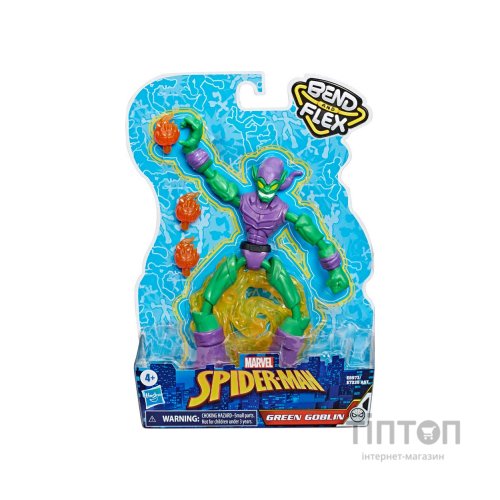Фігурка для геймерів Hasbro Spider-Man Bend and Flex Зелений гоблін 15 см (E7335_E8973)