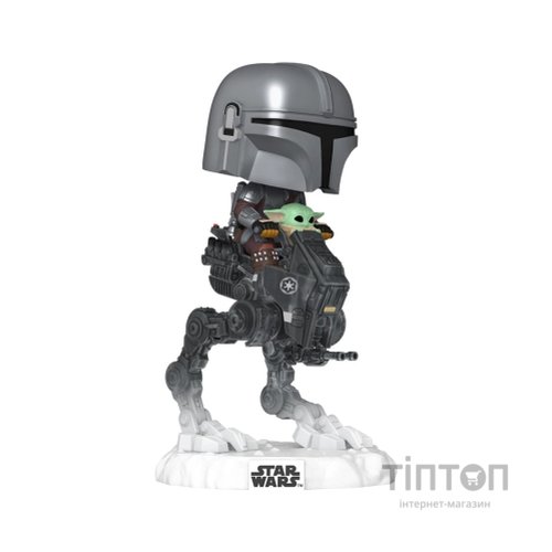Фігурка Funko Pop Rides серії Мандалорець і Ґроґу - Мандо з Ґроґу на всюдиході (90812)