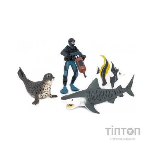 Фігурка Kids Team Морські мешканці: Акула китова, тюлень, риба тропічний метелик (Q9899-P24_1)