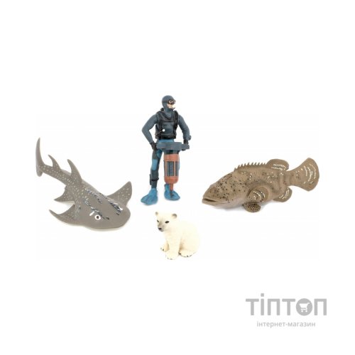 Фігурка Kids Team Морські мешканці: морський окунь, гітарний скат, білий ведмідь, аква (Q9899-P25_3)