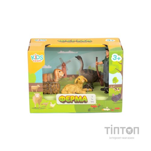 Фігурка Kids Team набір Ферма фермер, гуска, кролик, ягня, гуска, ягня (Q9899-T7_4)