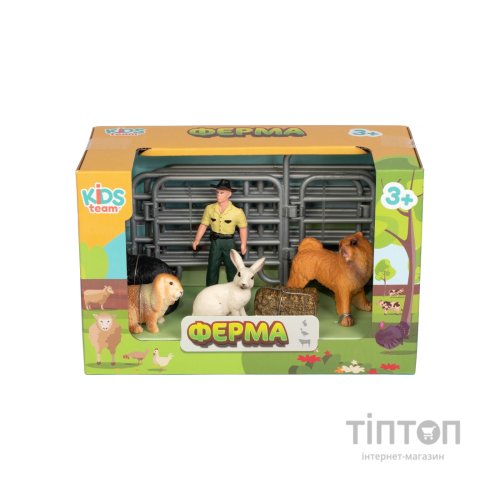 Фігурка Kids Team набір Ферма фермер, собака, кіт і кролики (Q9899-X13_3)
