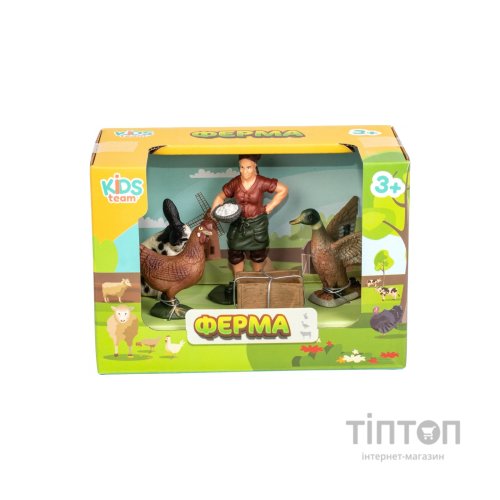 Фігурка Kids Team набір Ферма фермерка, курка, кролик, качка (Q9899-T7_3)