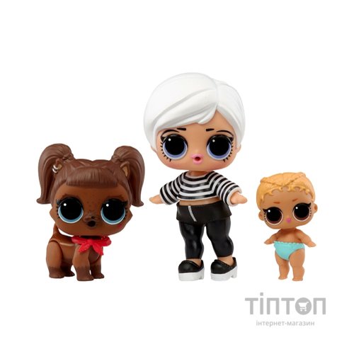 Фігурка L.O.L. Surprise! серії OPP Tot + Pet + Lil Sis - Бітнік Бейбі, Дарлінг Доггі (987888)