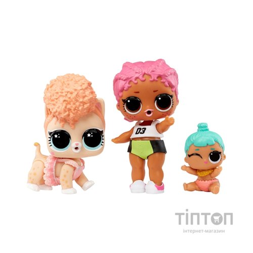 Фігурка L.O.L. Surprise! серії OPP Tot + Pet + Lil Sis - Спайкі, Кітті, Ліл Дженні (987895)