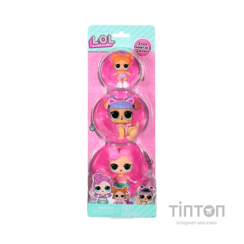 Фігурка L.O.L. Surprise! серії OPP Tot + Pet + Lil Sis - Вейвс, Канзас К9, Ліл Бітс (987864)