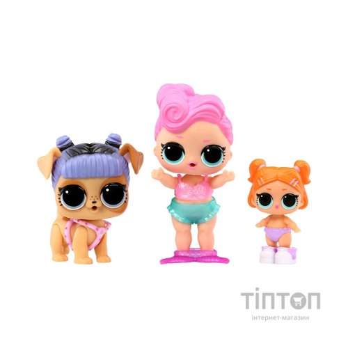 Фігурка L.O.L. Surprise! серії OPP Tot + Pet + Lil Sis - Вейвс, Канзас К9, Ліл Бітс (987864)