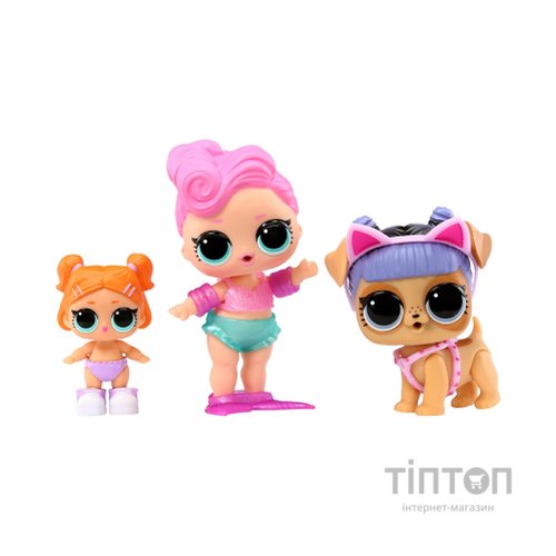 Фігурка L.O.L. Surprise! серії OPP Tot + Pet + Lil Sis - Вейвс, Канзас К9, Ліл Бітс (987864)