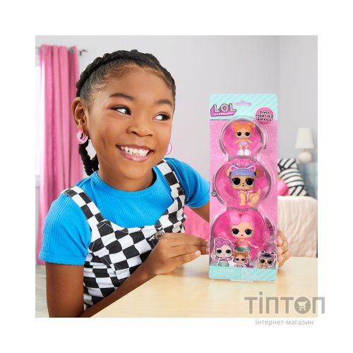 Фігурка L.O.L. Surprise! серії OPP Tot + Pet + Lil Sis - Вейвс, Канзас К9, Ліл Бітс (987864)
