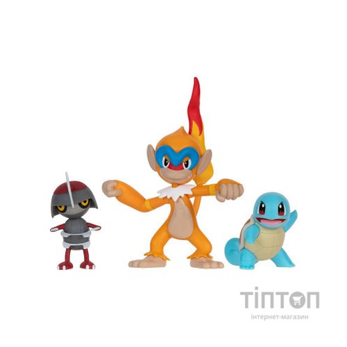 Фігурка Pokemon W18 - Поньярд, Сквіртл, Монферно (PKW3058)