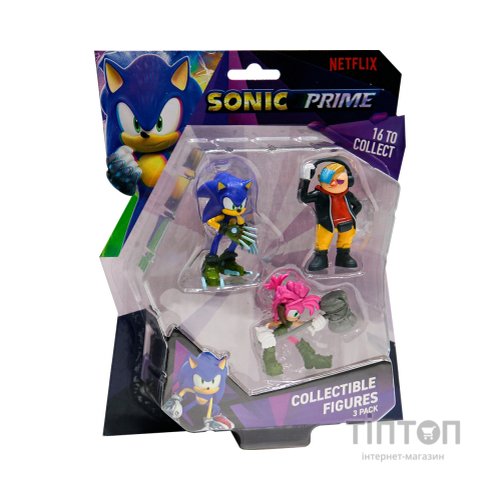 Фігурка Sonic Prime набір – Доктор Не, Сонік, Эмі (SON2020B)
