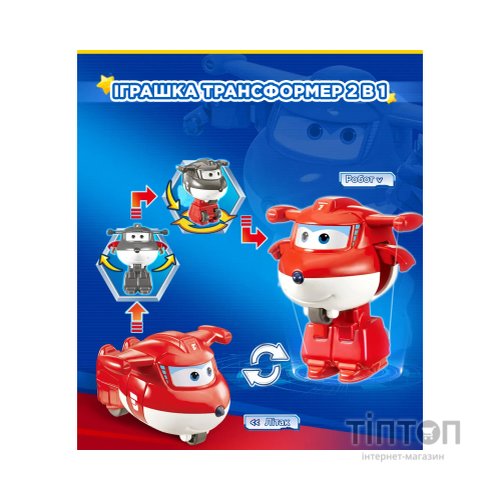 Фігурка Super Wings трансформер Transform-a-Bots Джетт (Jett) (EU780010)