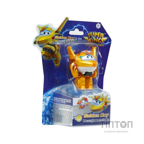 Фігурка Super Wings трансформер Transform-a-Bots Золотий Хлопчик (Golden Boy) (EU780031)