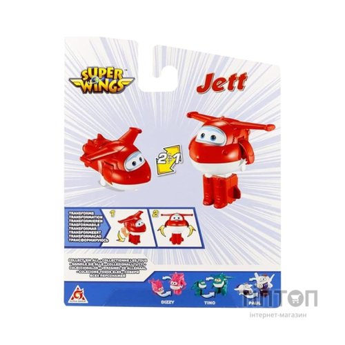 Фігурка Super Wings трансформер Transforming Джетт (Jett), 10 см (EU780621)