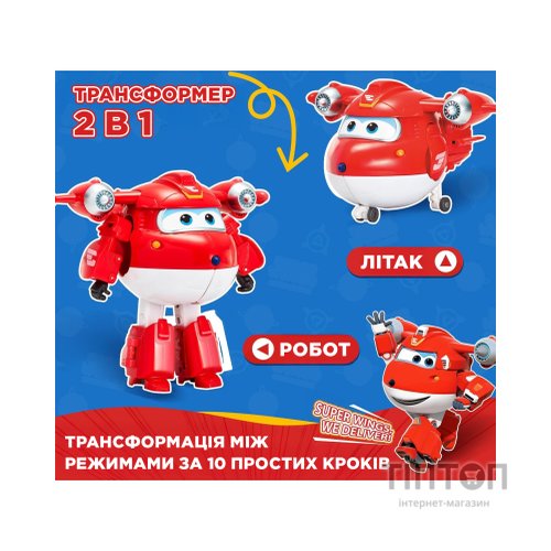 Фігурка Super Wings трансформер Transforming Джетт (Jett) (EU780210)