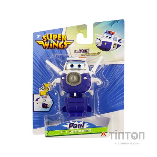 Фігурка Super Wings трансформер Transforming Пол (Paul), 10 см (EU780624)