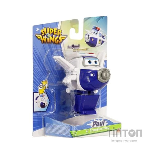 Фігурка Super Wings трансформер Transforming Пол (Paul), 10 см (EU780624)