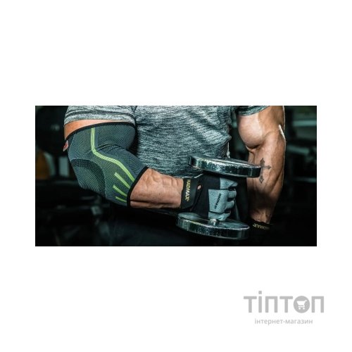 Фіксатор ліктя MadMax MFA-283 3D Compressive elbow support Dark grey/Neon green S (MFA-283_S)