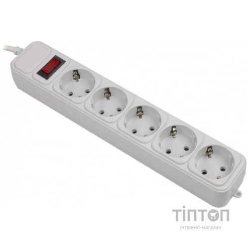 Фільтр мережевий Gembird SPG5-PС-10, 3м, сірий