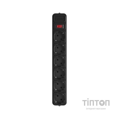 Фільтр мережевий Power Cube 1,8м, 6 розеток, чорний