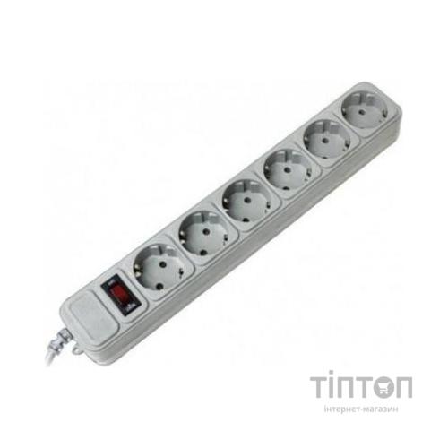 Фільтр мережевий Power Cube 1,8м, 6 розеток, сірий