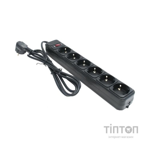 Фільтр мережевий Power Cube 3м, 6 розеток, чорний